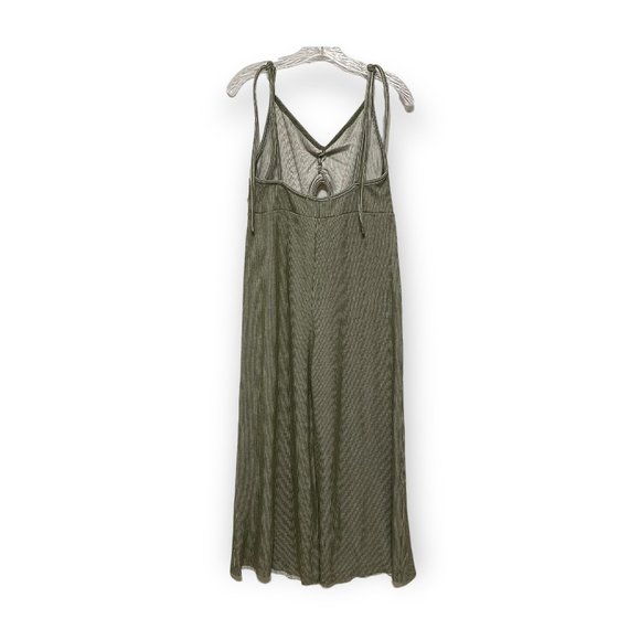 Line & Dot Revolve Medium Green Striped Chest Cutout Iona Jumpsuit NEW WITH TAGS - Picture 5 of 9